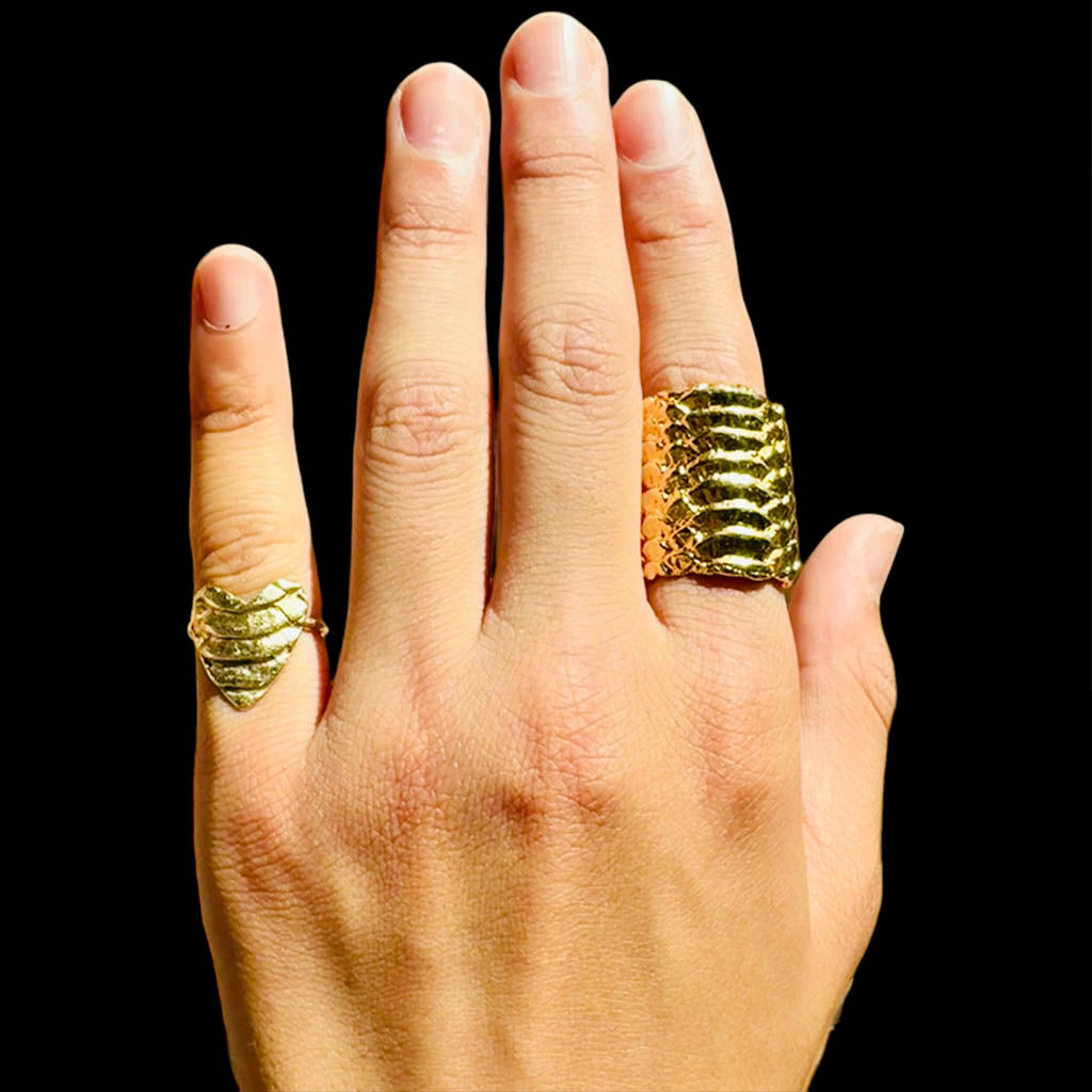 AKI ROC JEWELRY - Adore Charm Ring | Brass Gold, buy at DOORS NYC