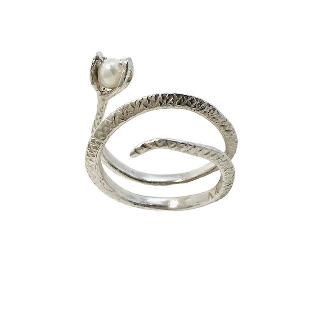 AKI ROC JEWELRY - Snake Ring | Sterling Silver, buy at DOORS NYC
