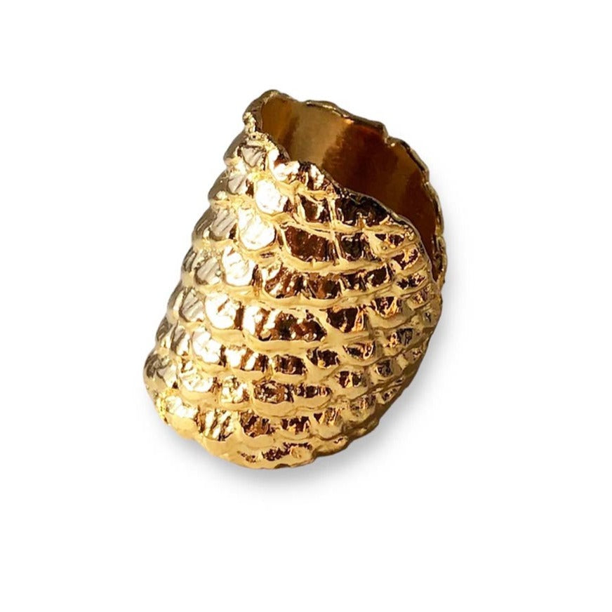 AKI ROC JEWELRY - Fortune Ring | Brass Gold, buy at DOORS NYC
