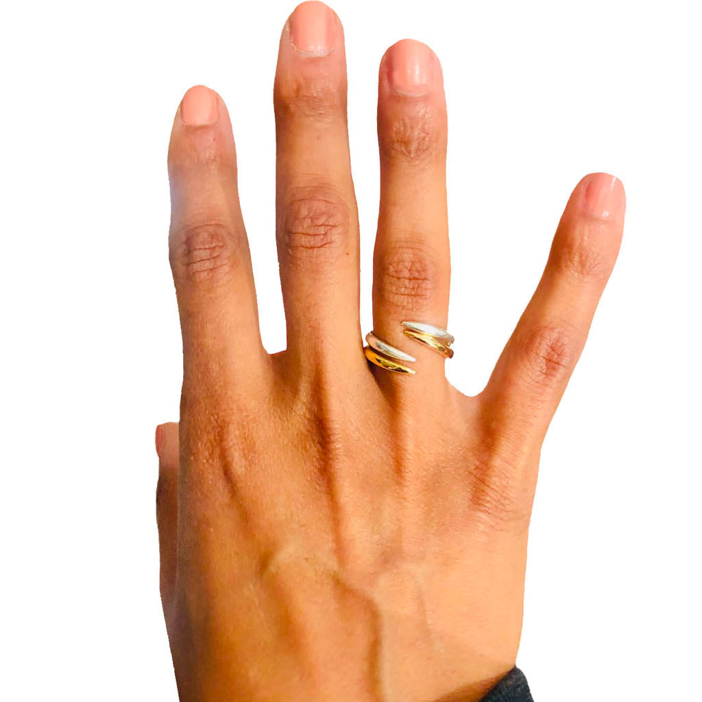 AKI ROC JEWELRY - The Hug Ring | Brass Gold, buy at DOORS NYCAKI ROC JEWELRY - The Boyfriend Hug Ring | Brass Gold, buy at DOORS NYC