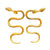 Maya Snake Earrings | Brass Gold