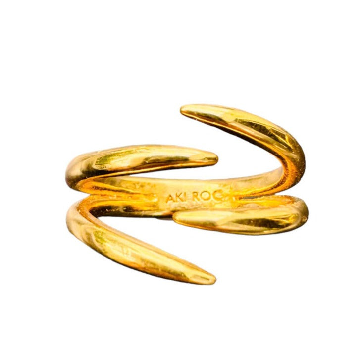 The Hug Ring Duo | Brass Gold