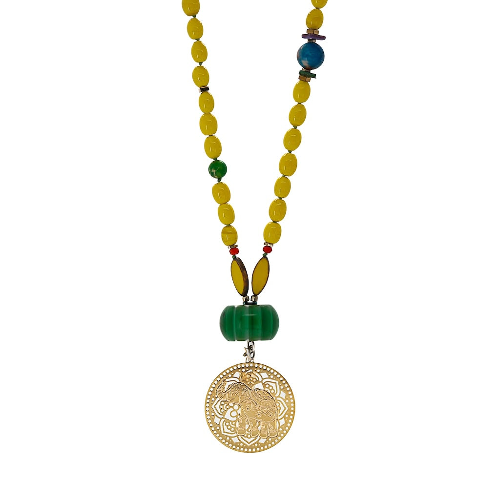 EBRU JEWELRY - African Beaded Elephant Necklace, buy at DOORS NYC