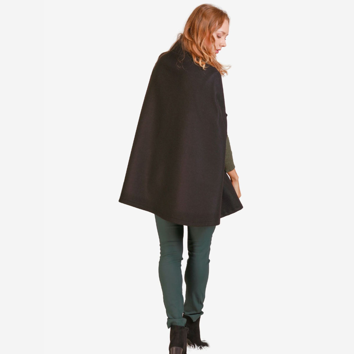 Alyssum Black Cape Coat