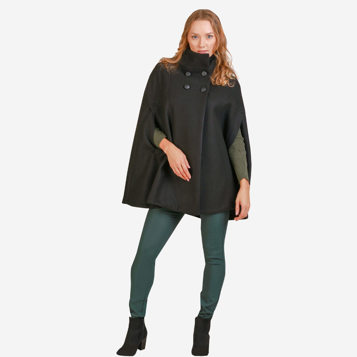 Alyssum Black Cape Coat