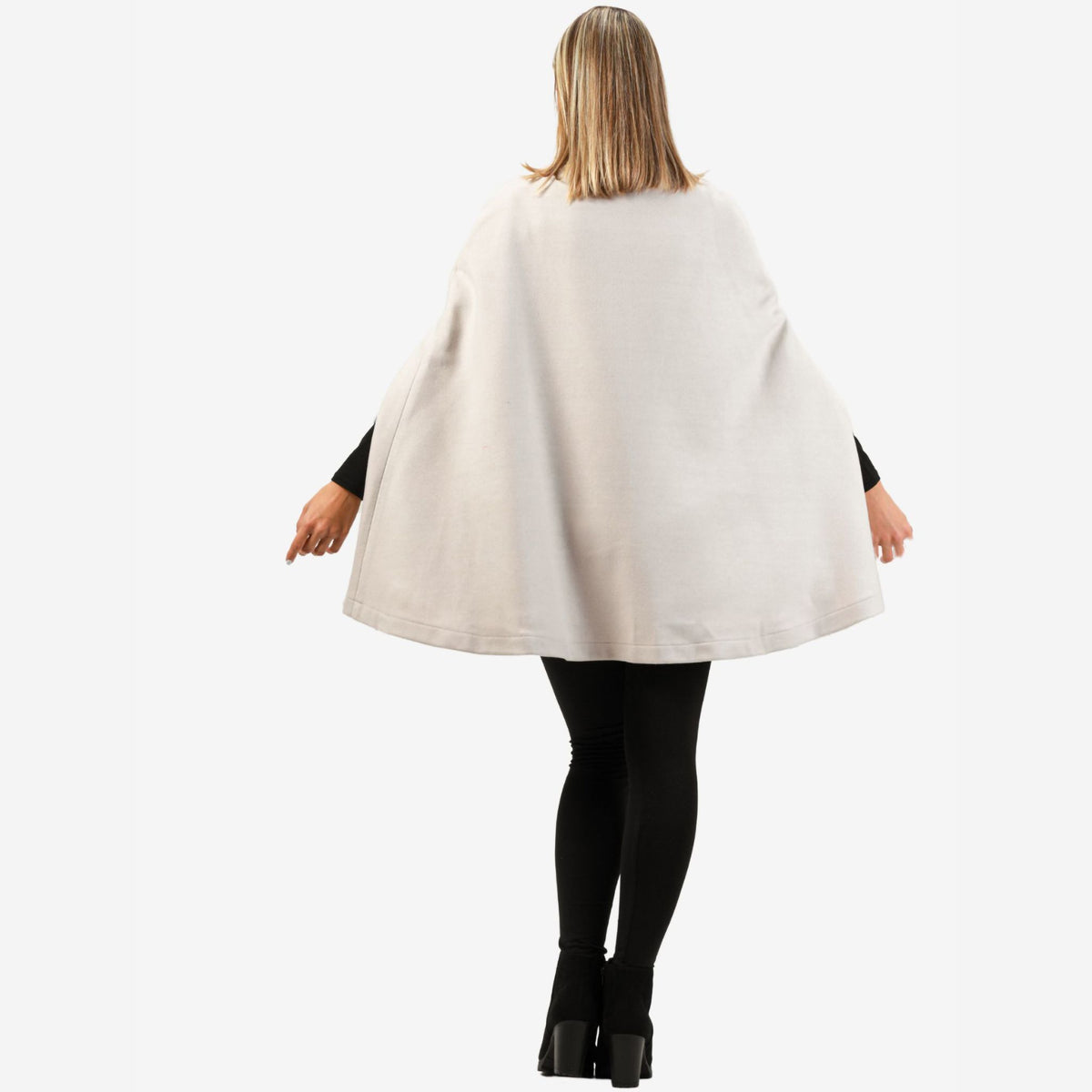 Alyssum Off-white Cape Coat