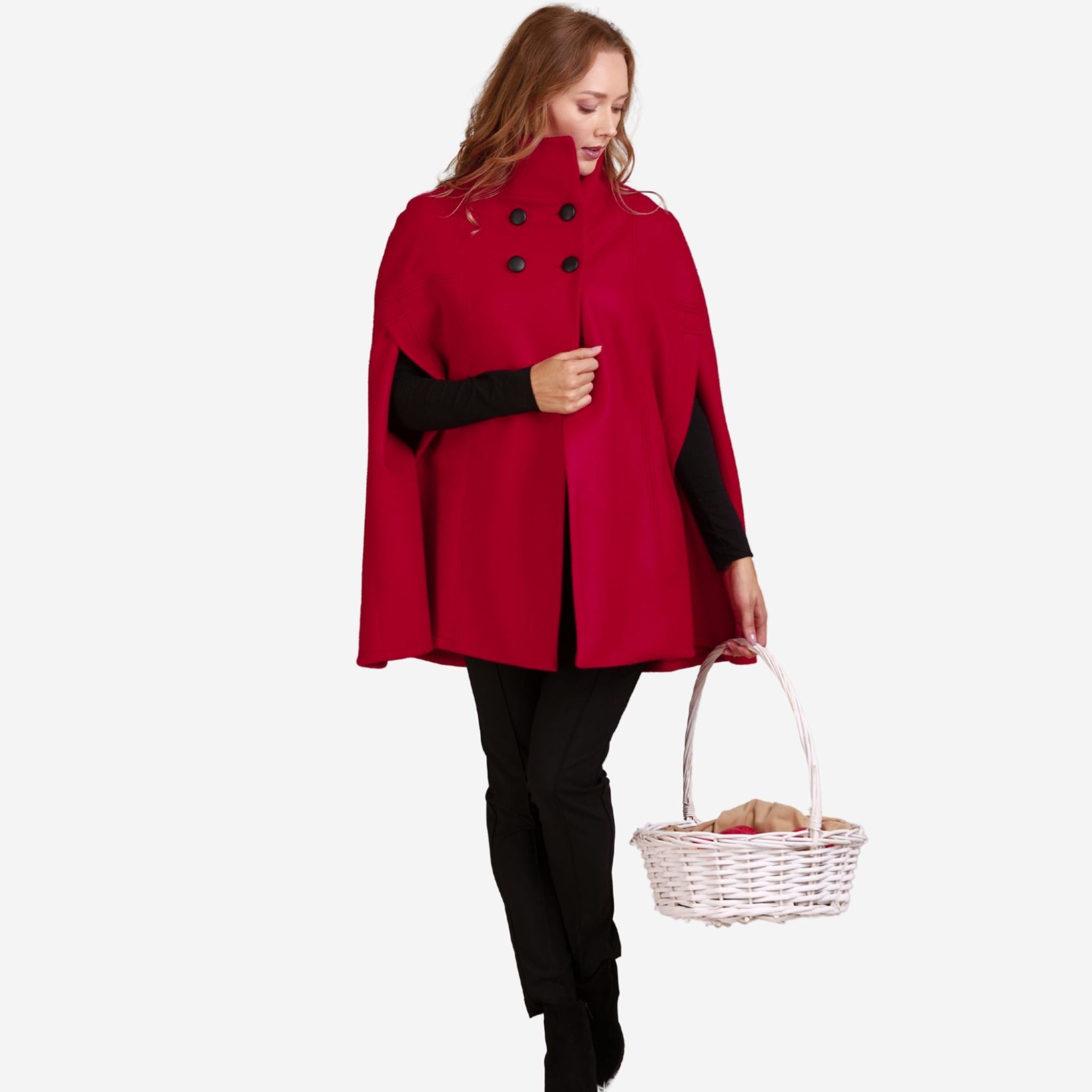 Alyssum Raspberry Cape Coat