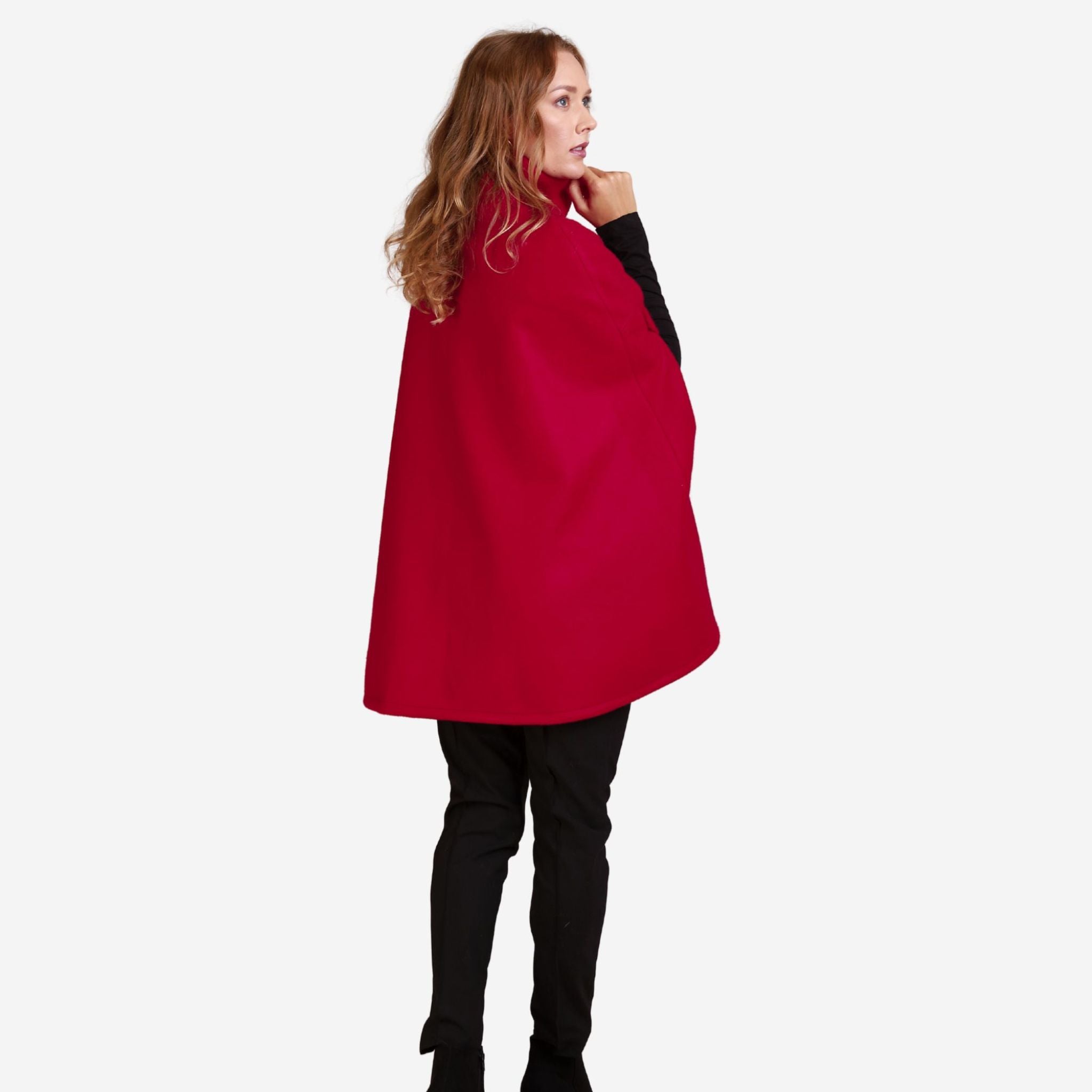 Alyssum Raspberry Cape Coat