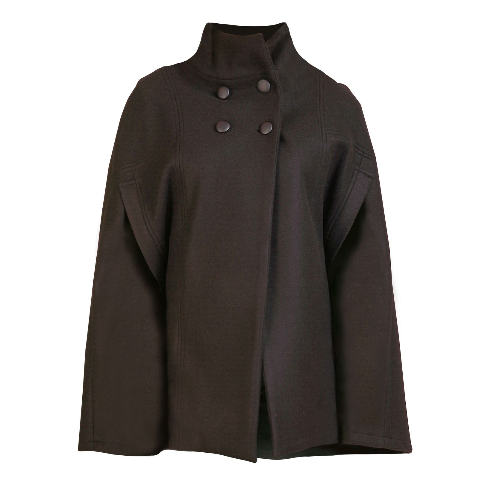 Alyssum Black Cape Coat