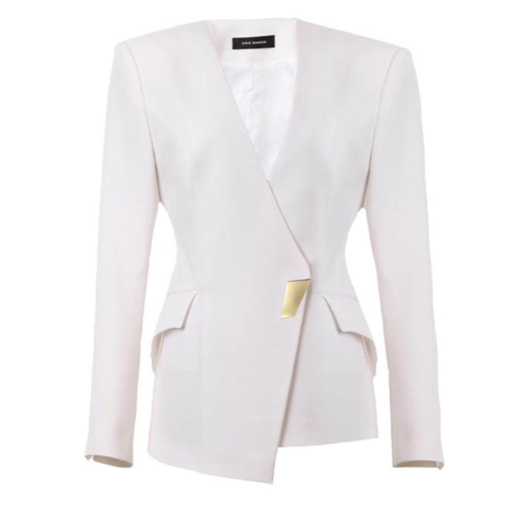 KRIS MARAN - Assymetrical Blazer With Signature Buttonr buy at DOORS NYC