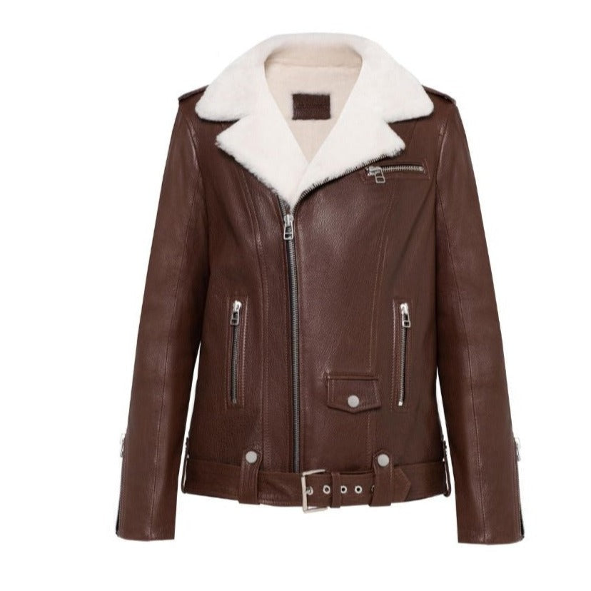 KULAKOVSKY - Brown Shearling Jacket buy at DOORS NYC