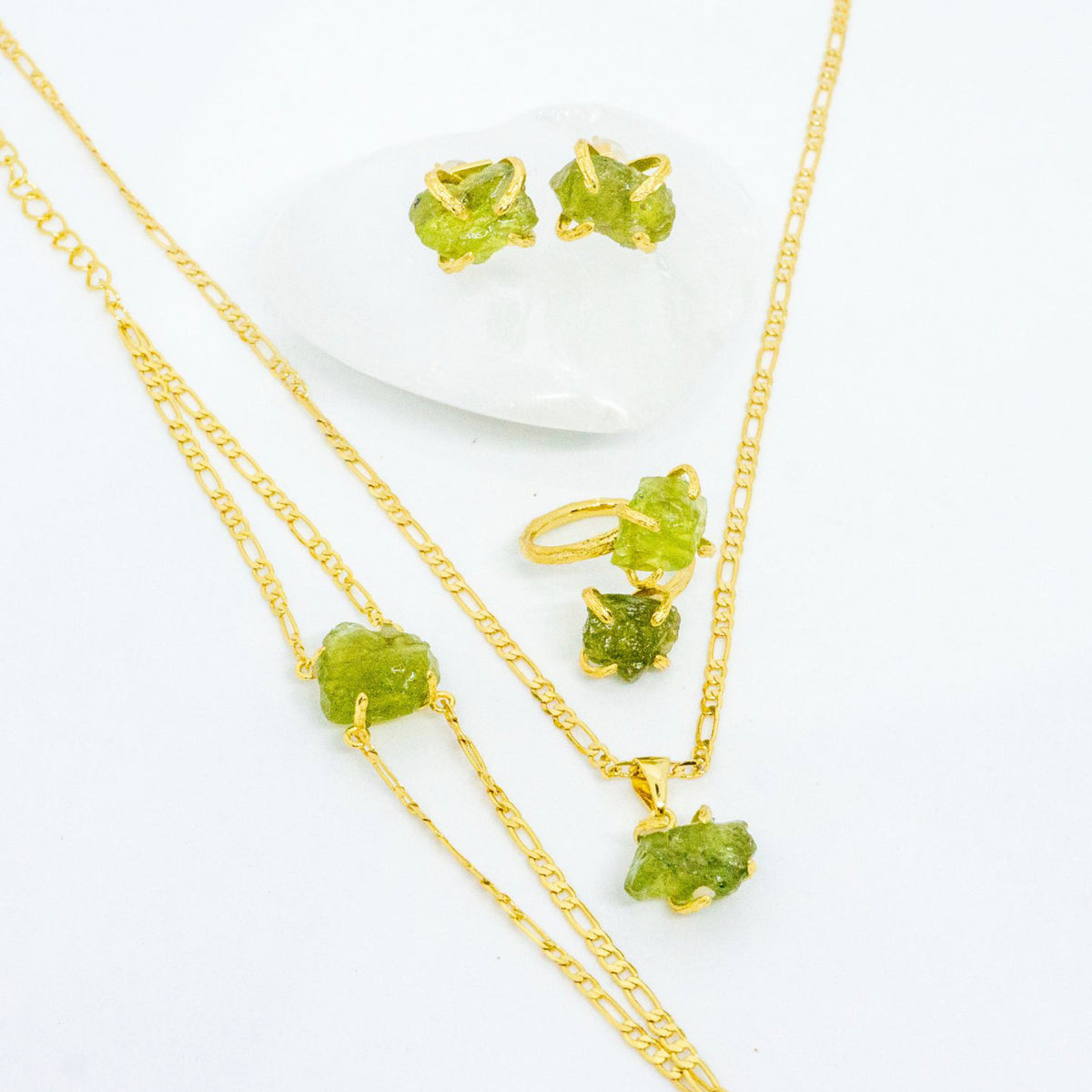 Elemental Birth Natural Peridot Pendent Adjustable Necklace