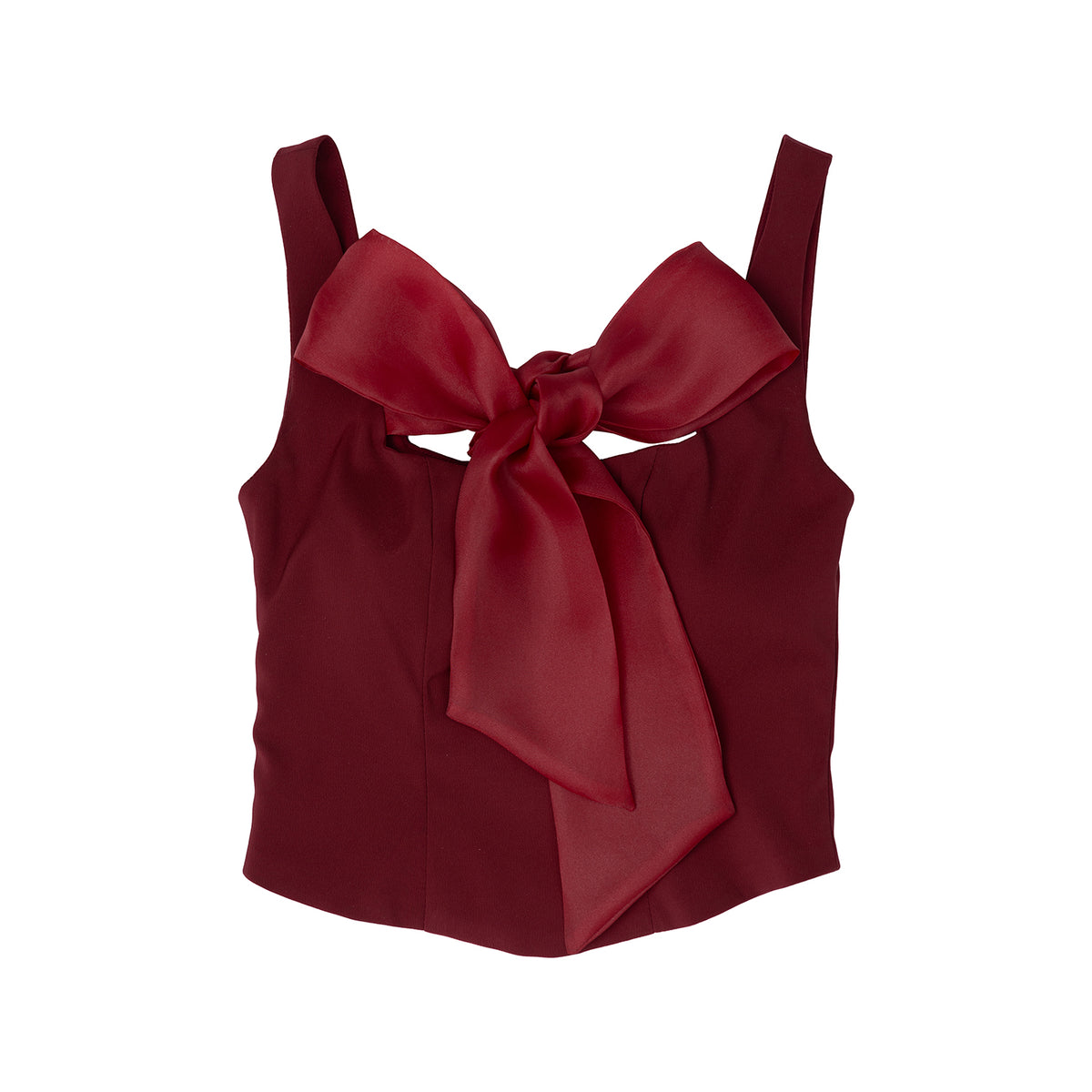 28NATELIER - Burgundy Bow Top, buy at DOORS NYC