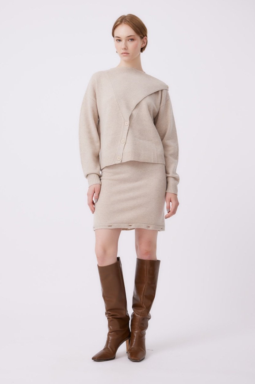 MNK ATELIER - Detachable Skirt | Beige, buy at DOORS NYC