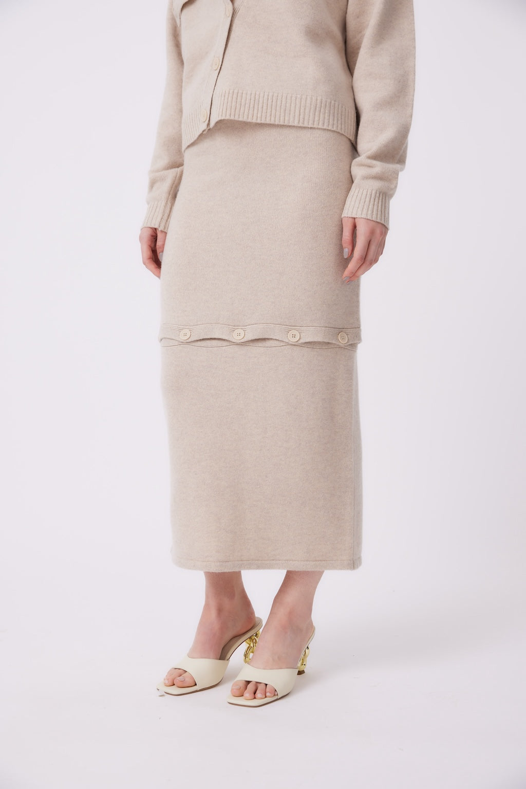 MNK ATELIER - Detachable Skirt | Beige, buy at DOORS NYC