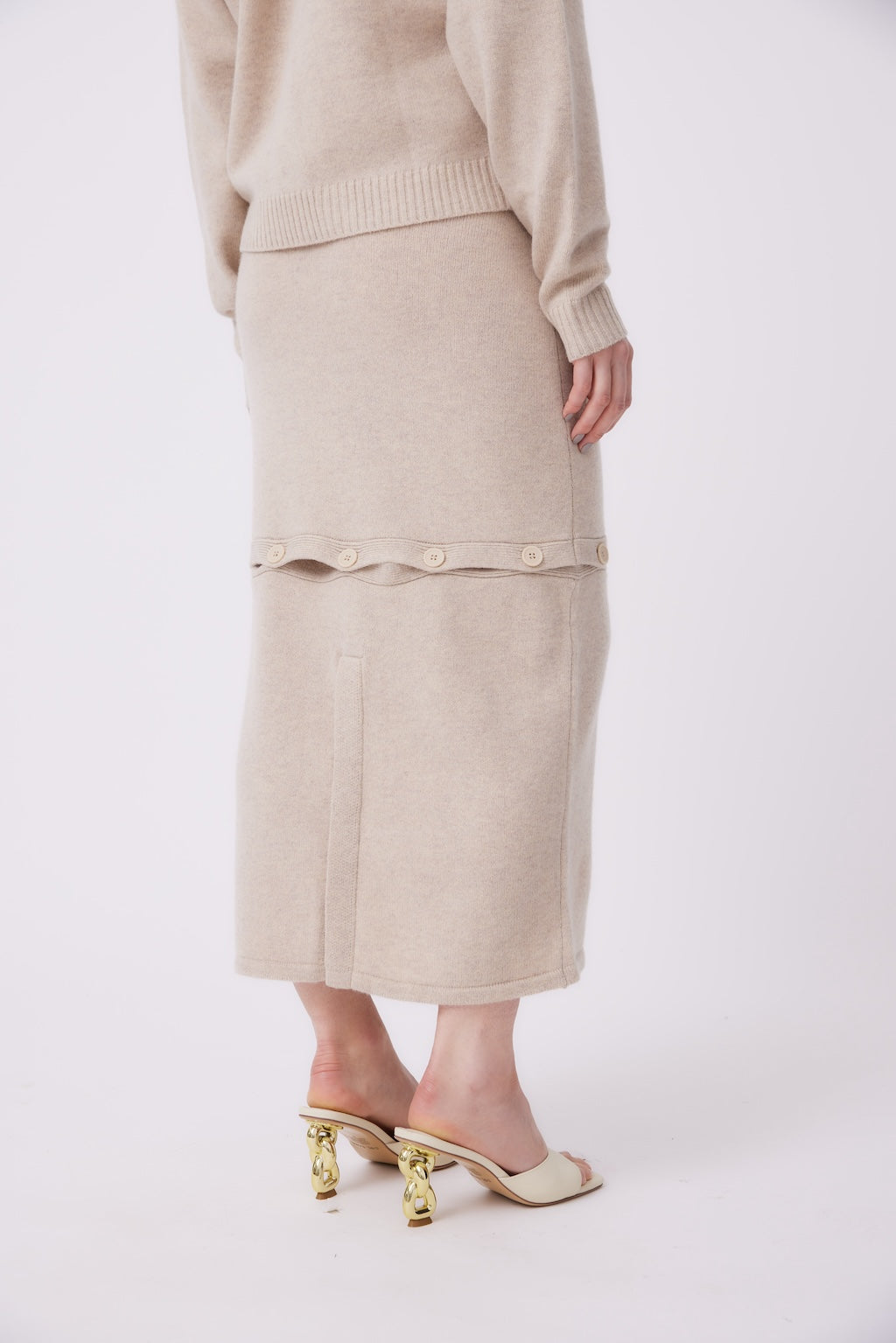 MNK ATELIER - Detachable Skirt | Beige, buy at DOORS NYC