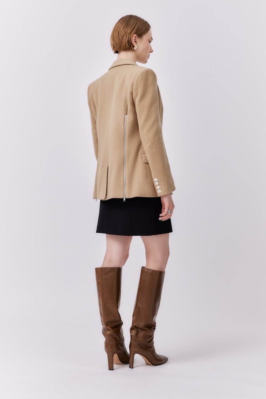 MNK ATELIER - Wool Blazer | Beige PR Sample at DOORS NYC PR showroom
