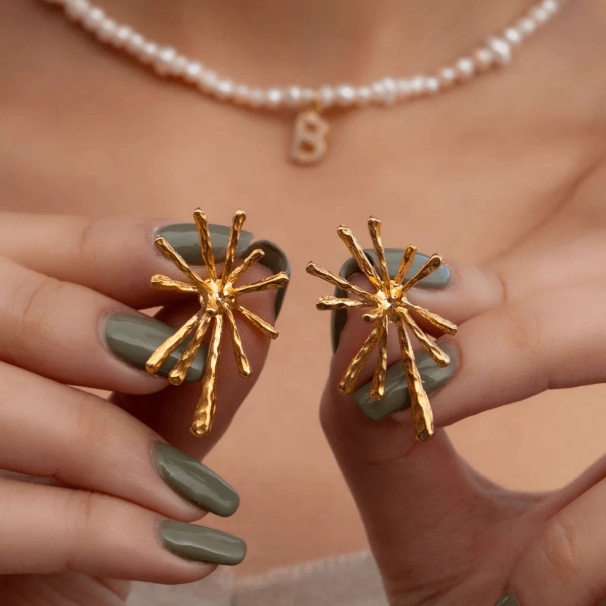 LINYA JEWELRY -Big Flow Gold Earrings | Gold, buy at DOORS NYC