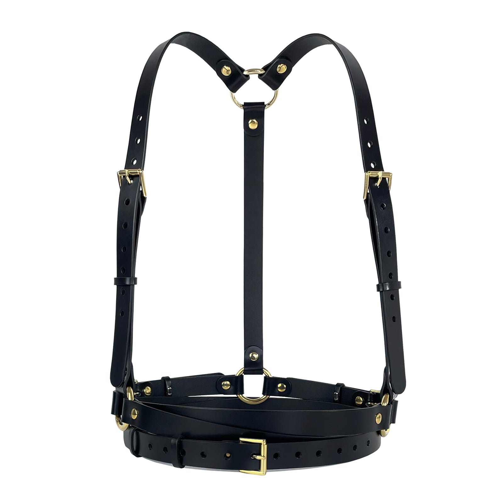 HAUTE CUIR - Black Double Belt Harness, buy at DOORS NYC