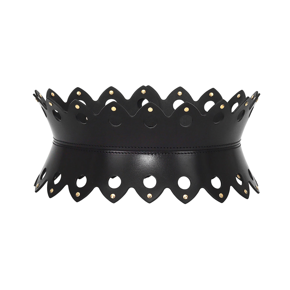 HAUTE CUIR - Black Embellished Corset Belt, buy at DOORS NYC
