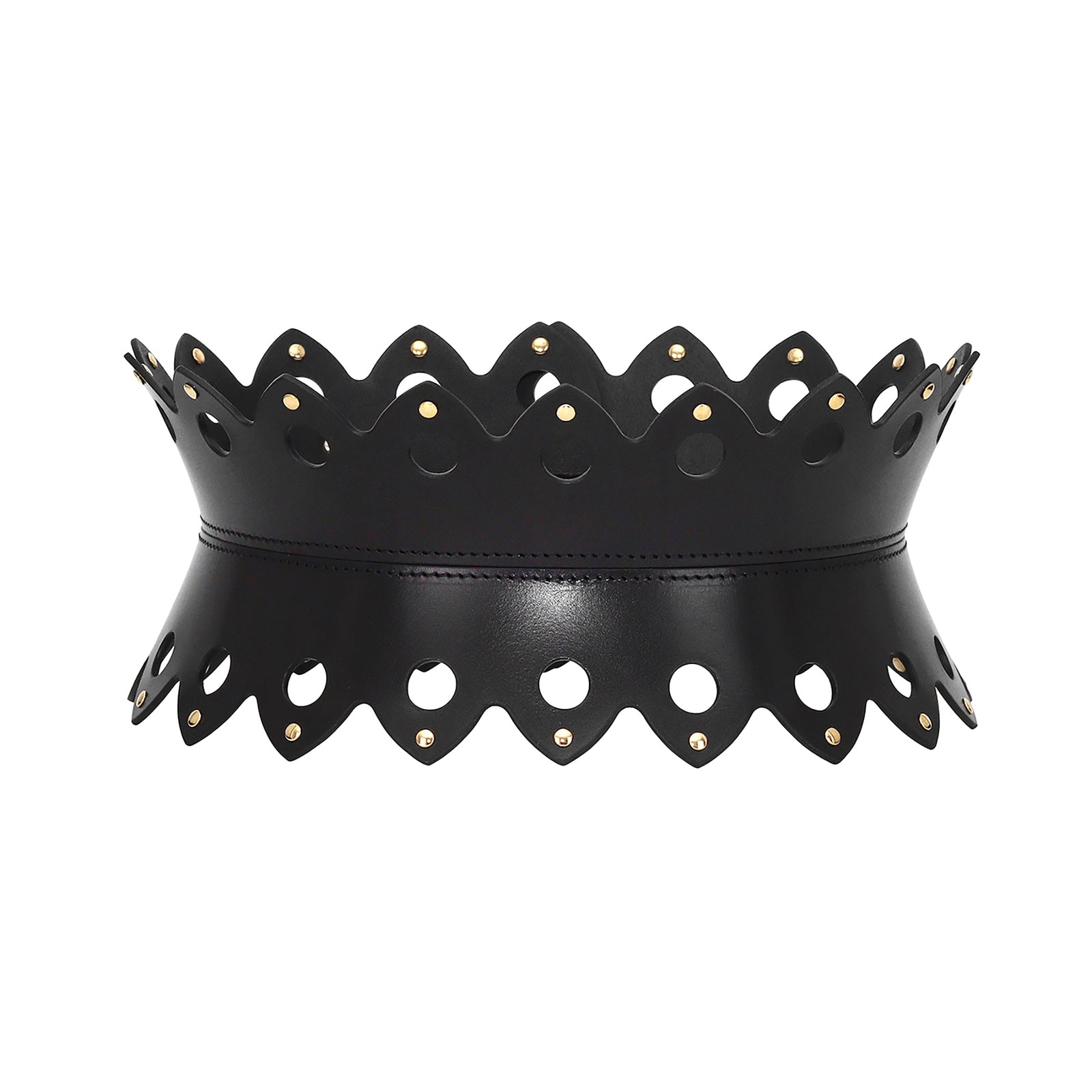 HAUTE CUIR - Black Embellished Corset Belt, buy at DOORS NYC