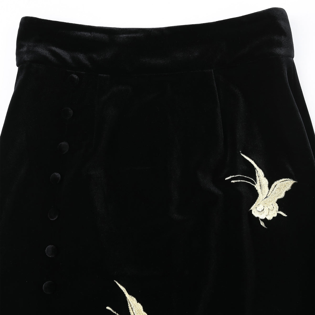 Black Golden-Butterfly Fishtail Skirt