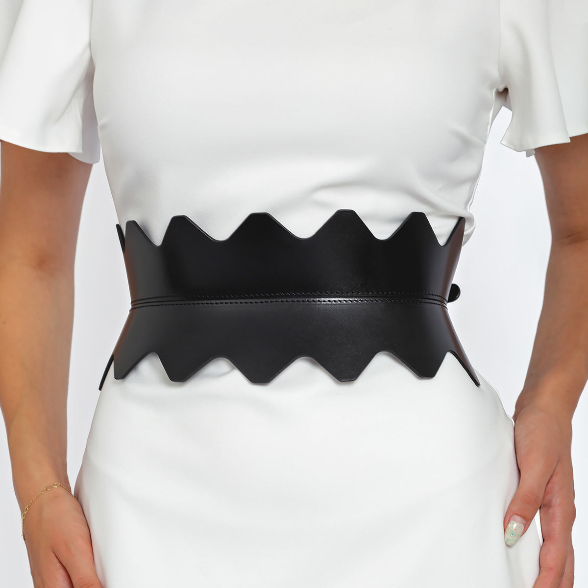 HAUTE CUIR - Black Hourglass Corset Belt, buy at DOORS NYC