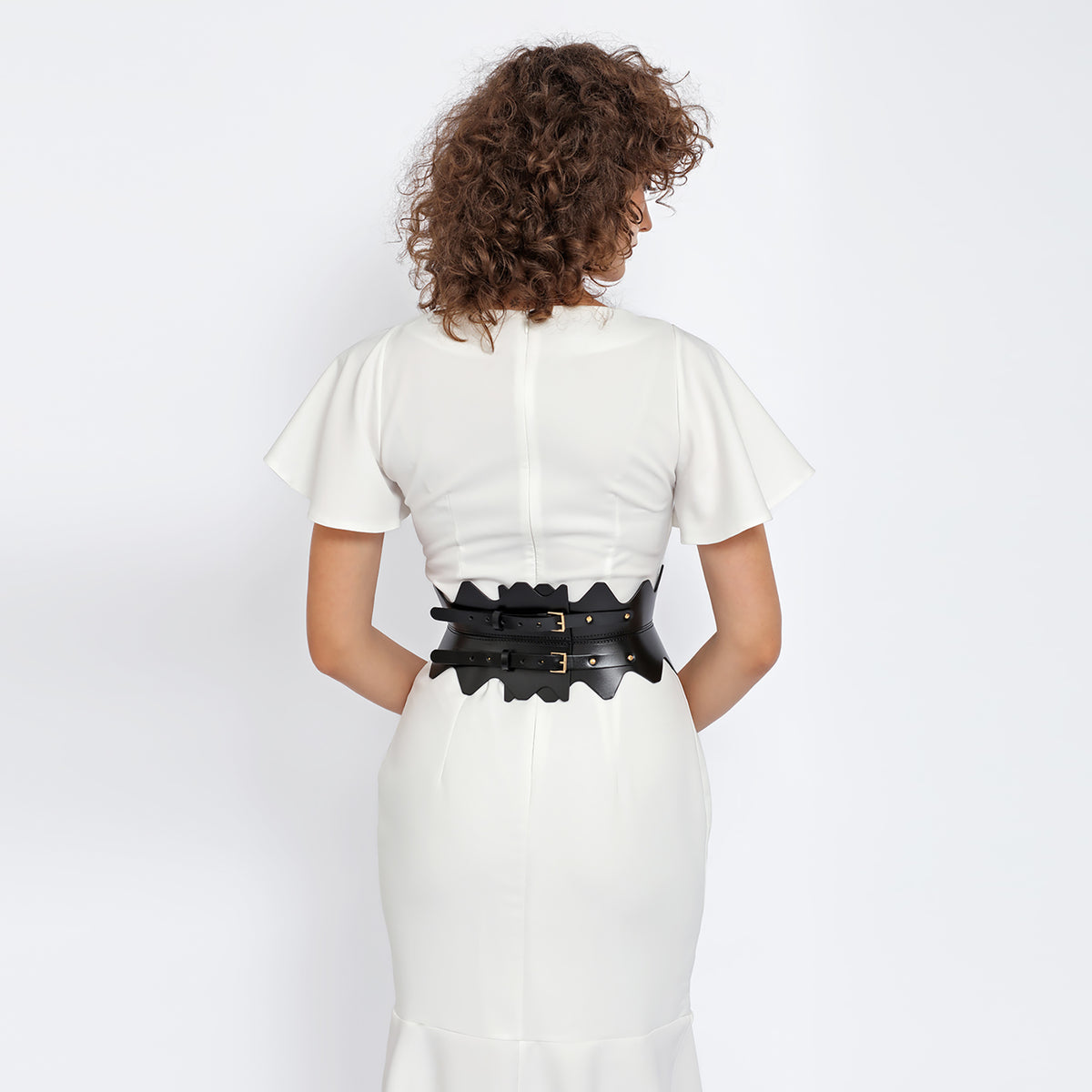 HAUTE CUIR - Black Hourglass Corset Belt, buy at DOORS NYC