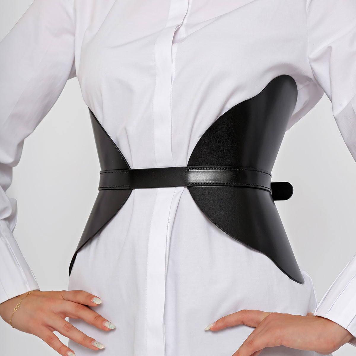 HAUTE CUIR - Black Ivy Corset Belt, buy at DOORS NYC