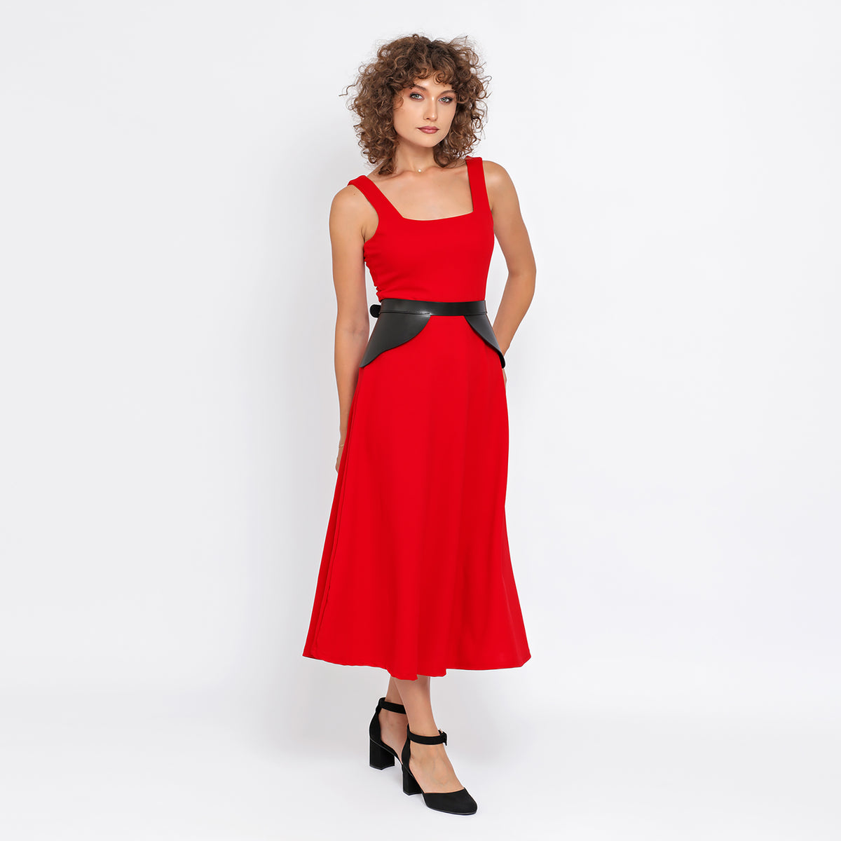 HAUTE CUIR - Black Ivy Peplum Belt, buy at DOORS NYC