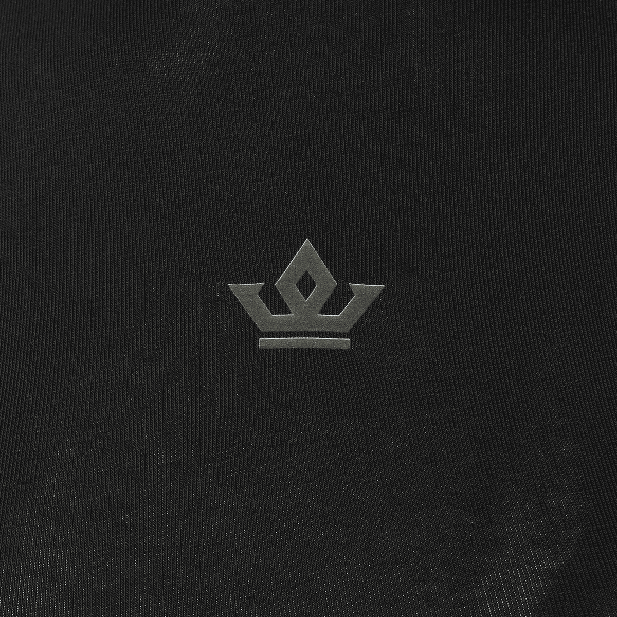 Detail of racer neckline and stitching