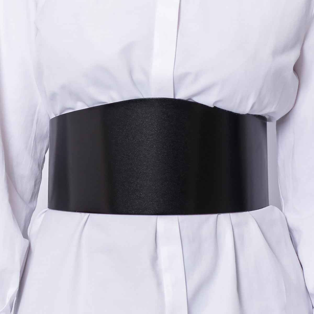 HAUTE CUIR - Black Leather Corset Belt, buy at DOORS NYC