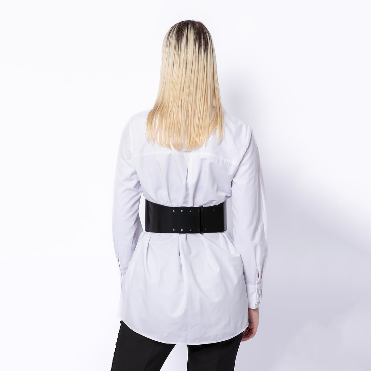 HAUTE CUIR - Black Leather Corset Belt, buy at DOORS NYC