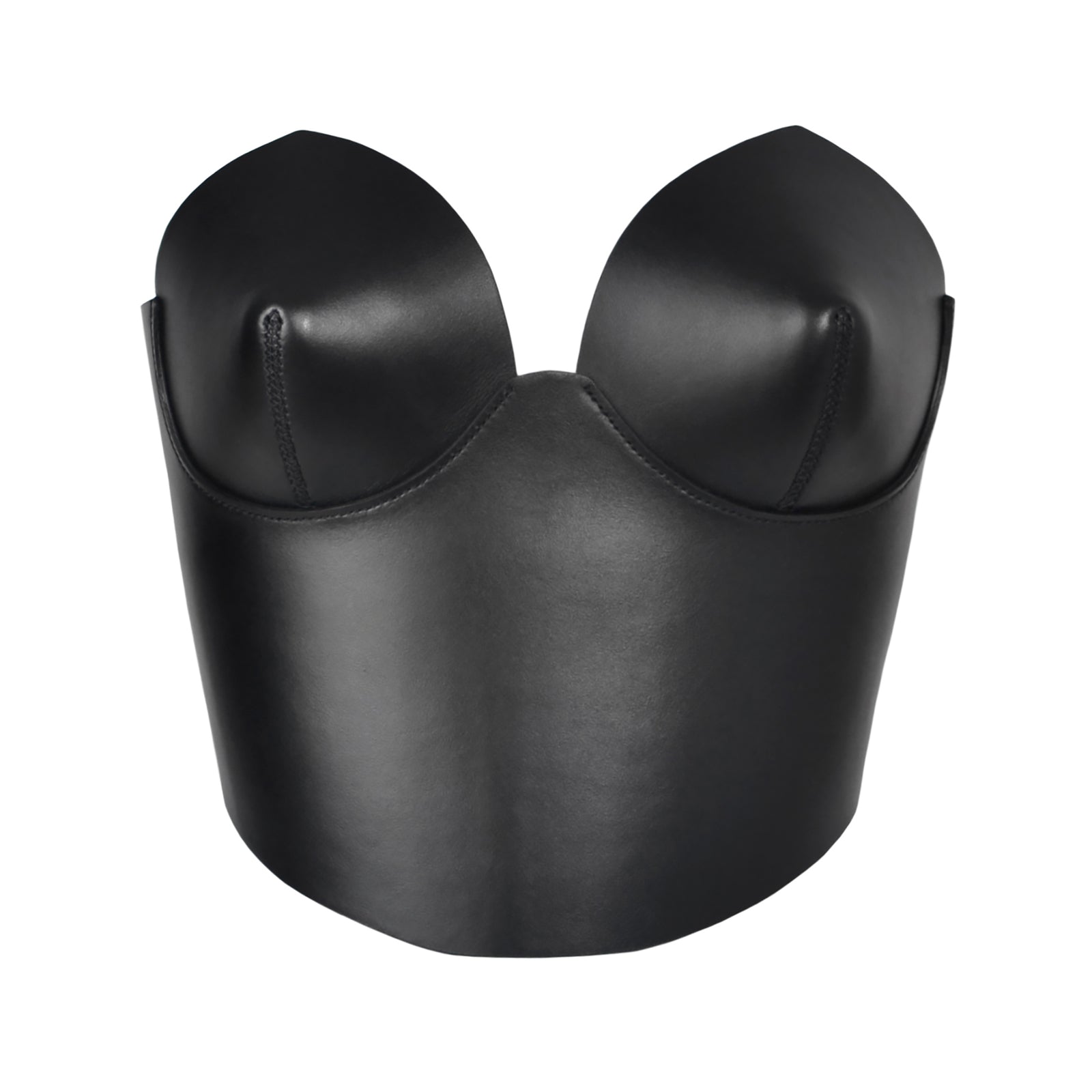 HAUTE CUIR - Black Leather Overbust Corset, buy at DOORS NYC