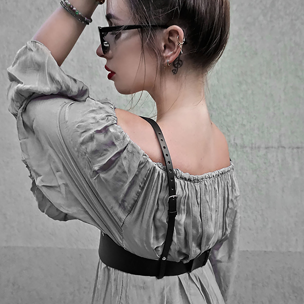 HAUTE CUIR - Black Leather Underbust Harness, buy at DOORS NYC