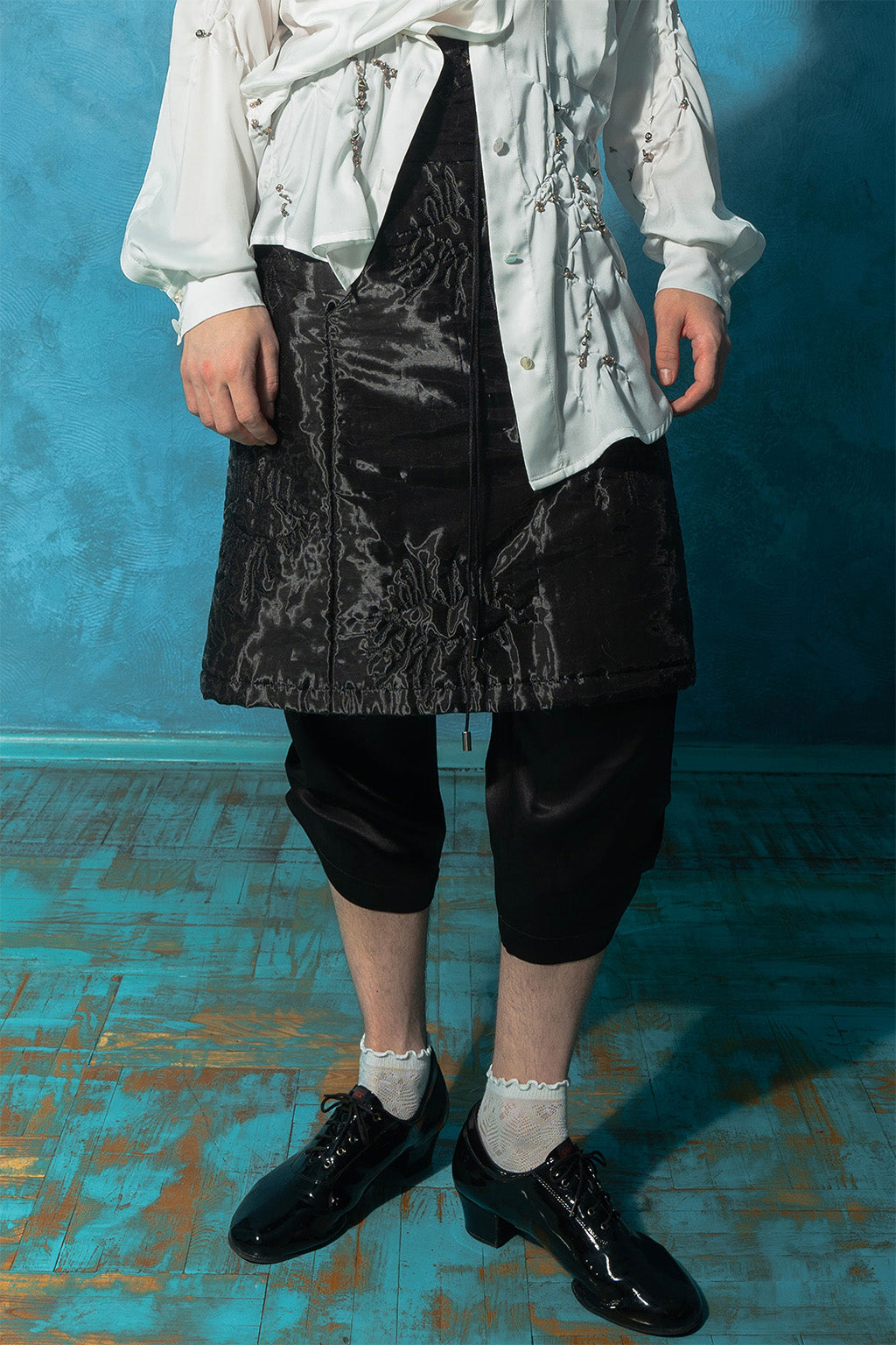 MASHAT - Black Organza Trapeze Skirt, buy at DOORS NYC