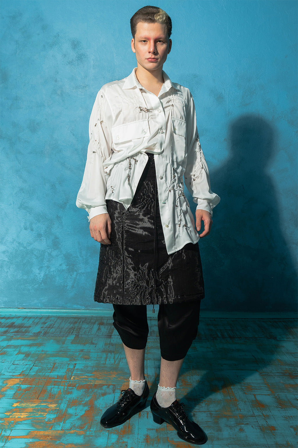 MASHAT - Black Organza Trapeze Skirt, buy at DOORS NYC