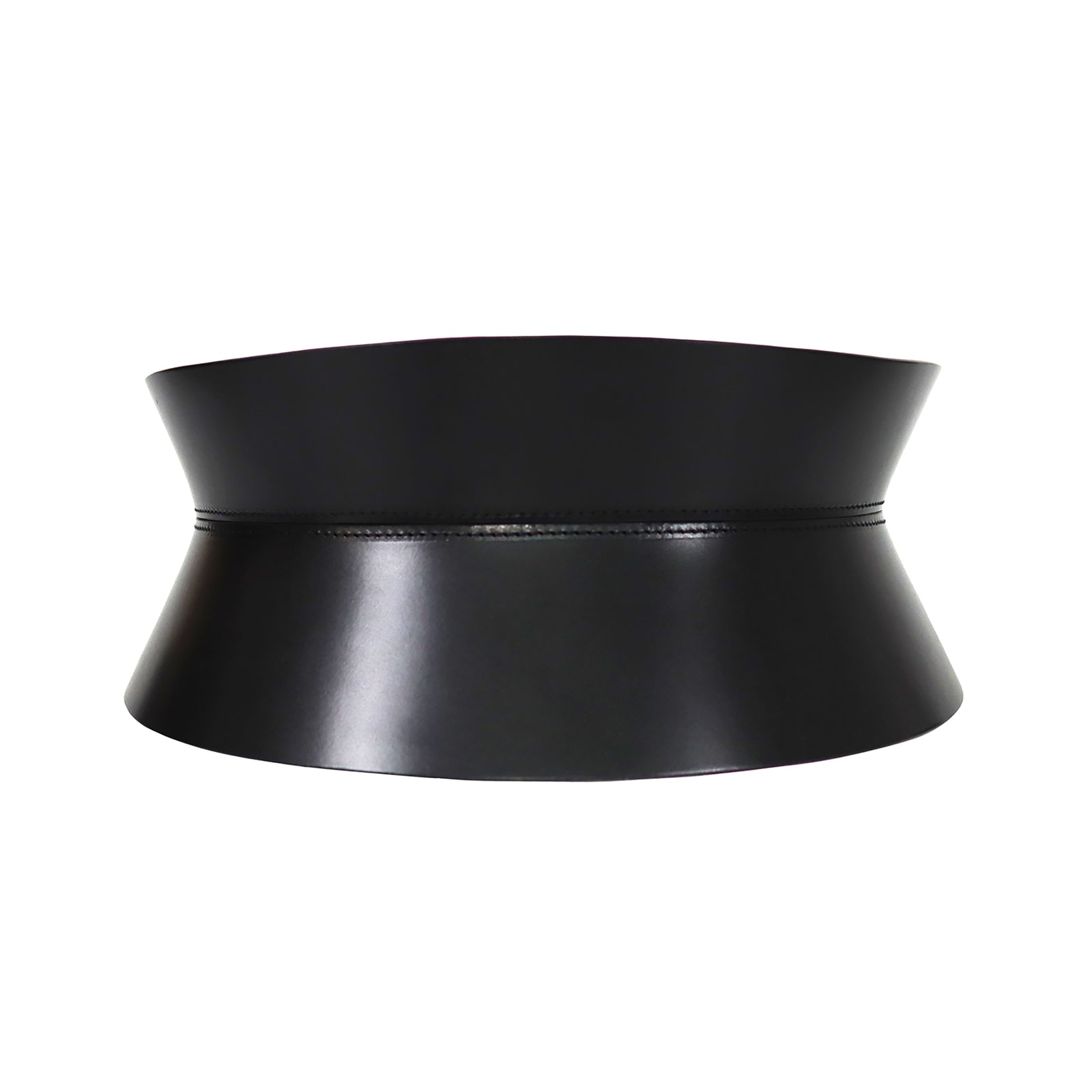 HAUTE CUIR - Black Rounded Hourglass Belt, buy at DOORS NYC