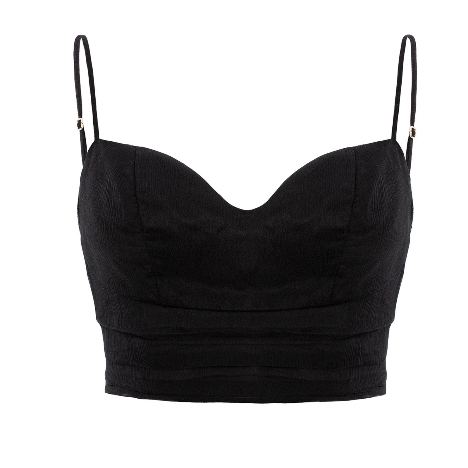 Black Silk Corset Top