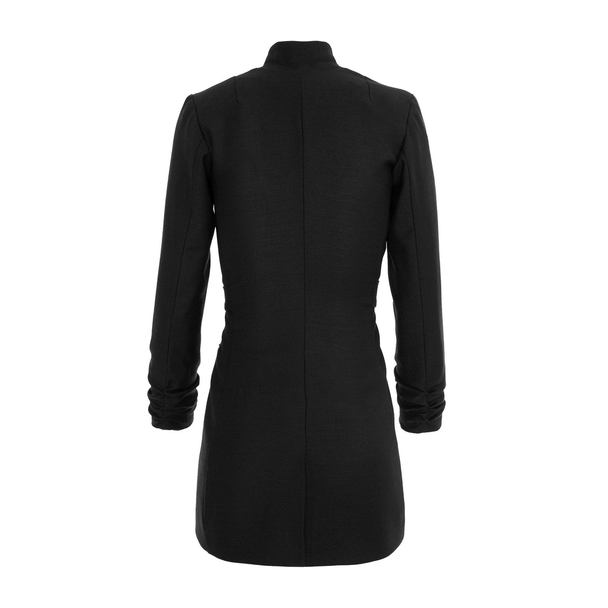 Black dress with long sleeves on a white background