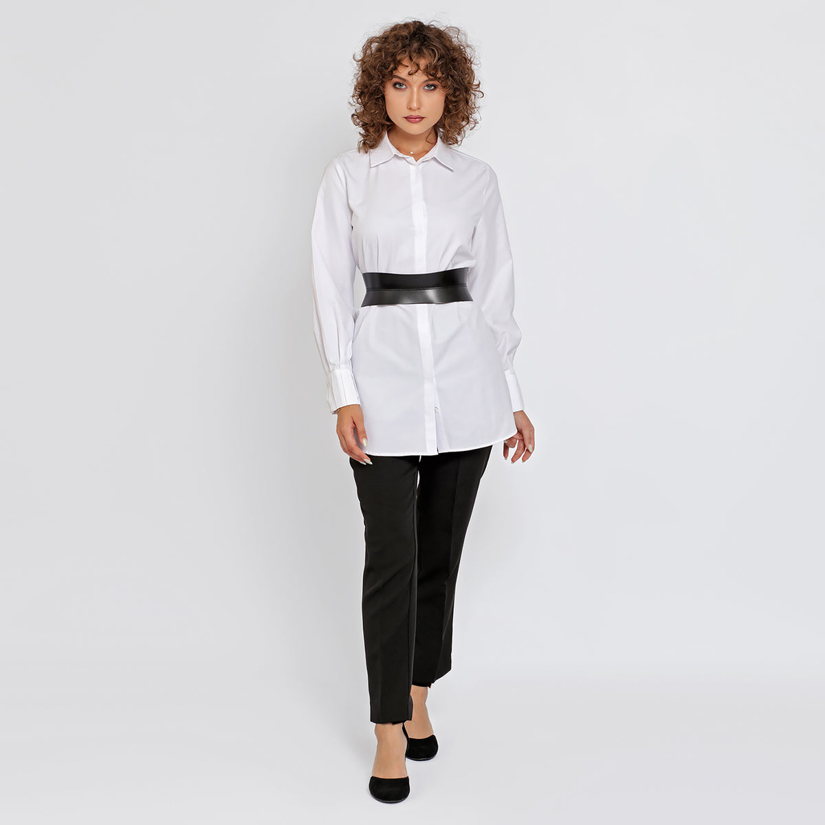 HAUTE CUIR - Black Slim Corset Belt, buy at DOORS NYC