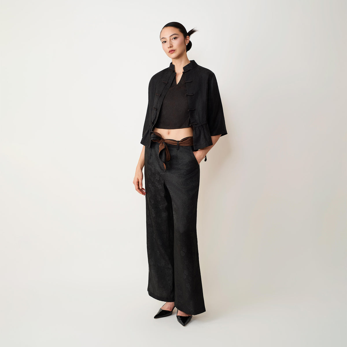 Black Two-way Blouse