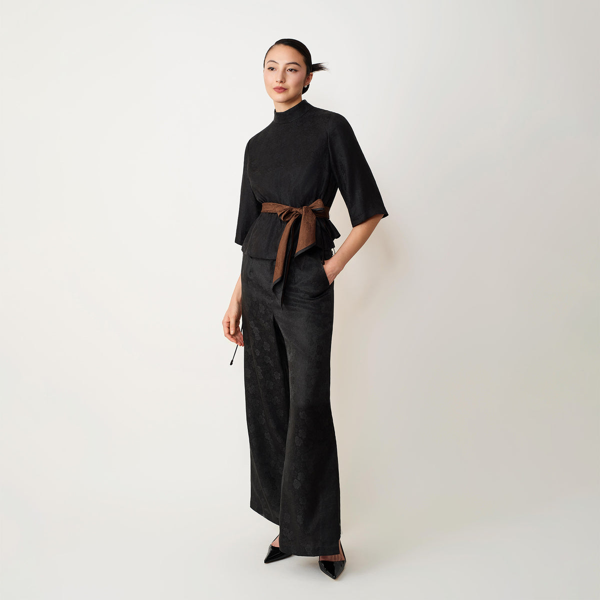 Black Two-way Blouse