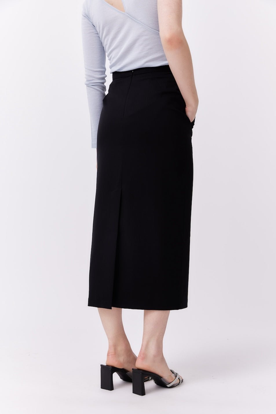 MNK ATELIER - Column Skirt | Black PR Sample at DOORS NYC PR showroom