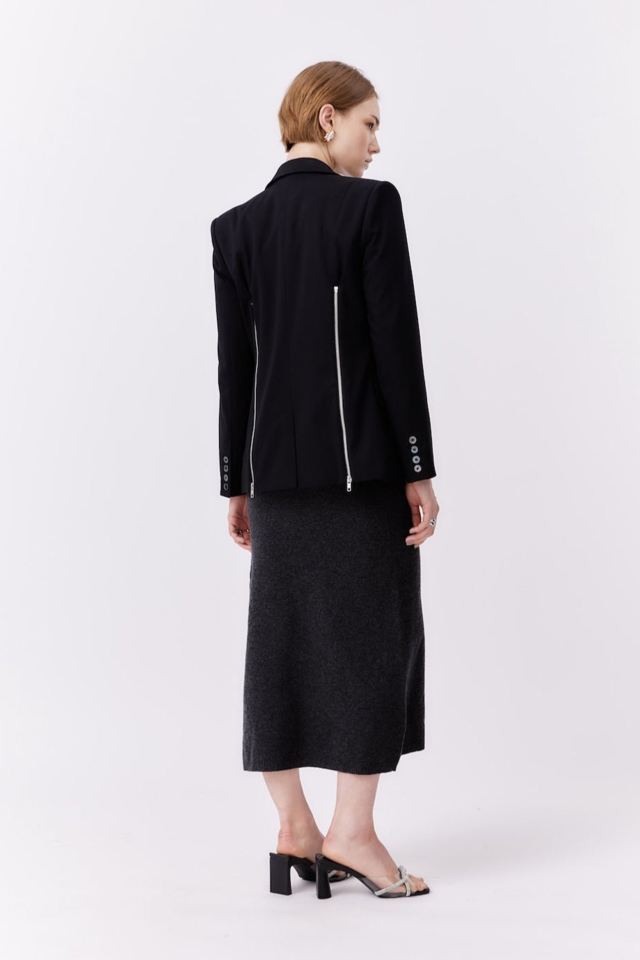 MNK ATELIER - Doubled-Breasted Blazer Black PR Sample at DOORS NYC PR showroom