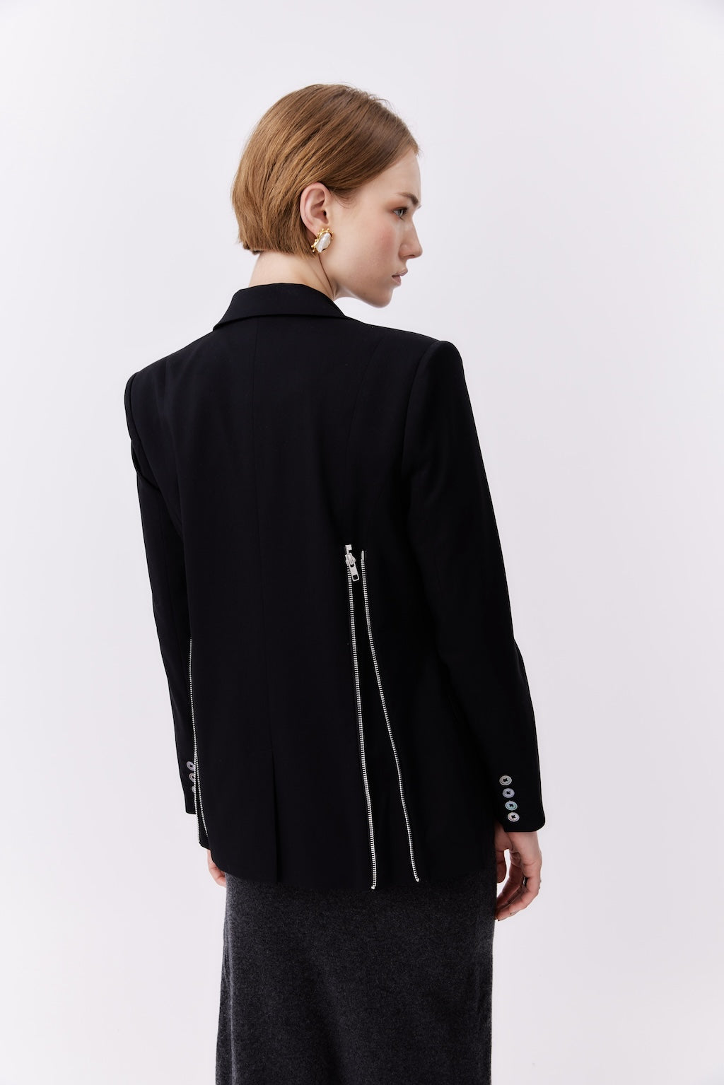 MNK ATELIER - Doubled-Breasted Blazer Black PR Sample at DOORS NYC PR showroom