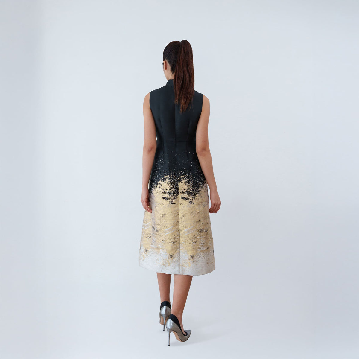 QIPOLOGY - Black Gradient Qipao, buy at DOORS NYC