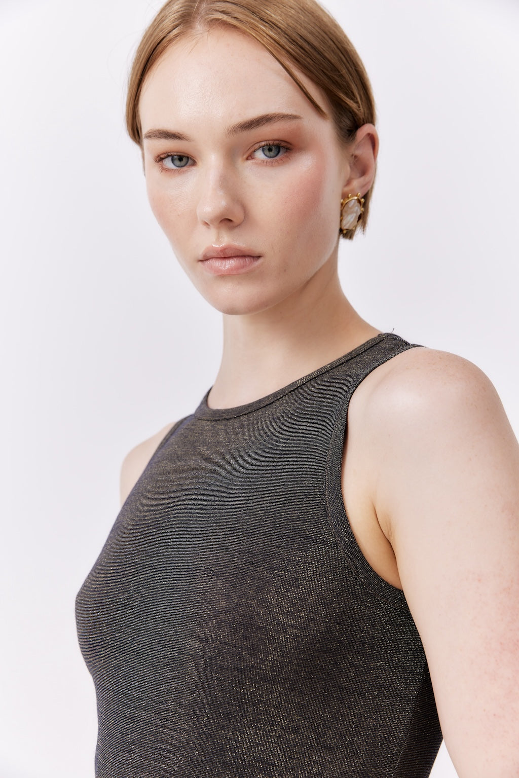 MNK ATELIER - Metallic Dress | Black, buy at DOORS NYC