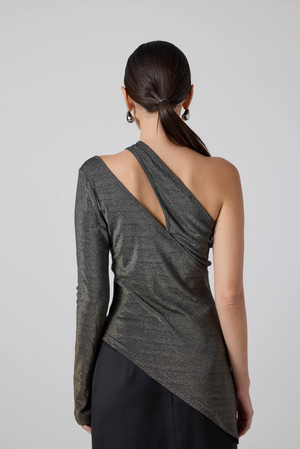 MNK ATELIER - Metallic Top | Black, buy at DOORS NYC