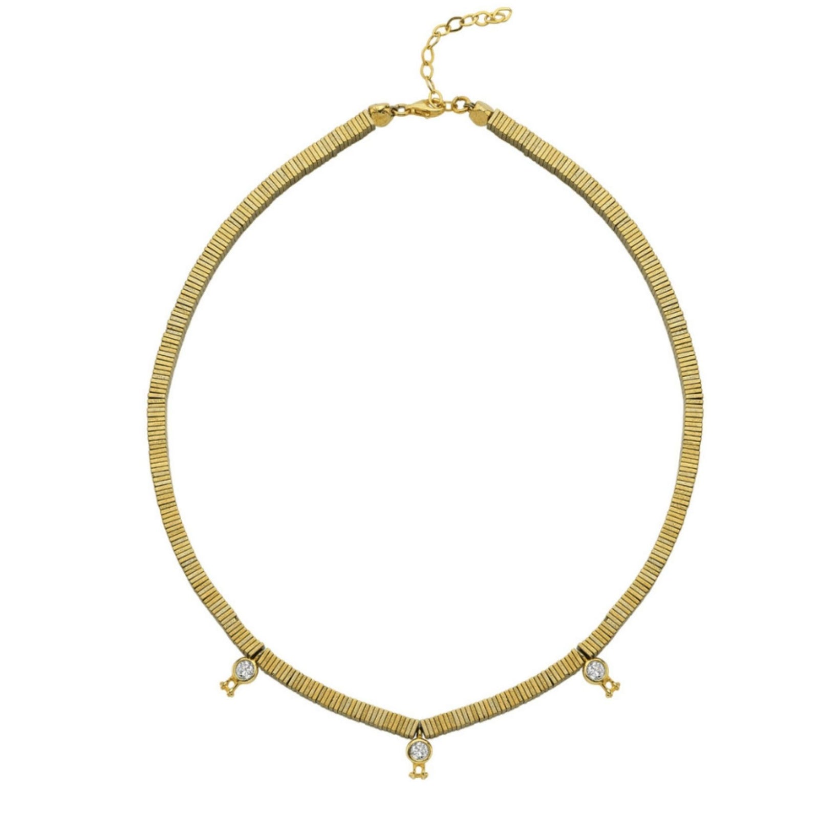 LINYA JEWELRY - Hematite Stone Necklace, buy at DOORS NYC